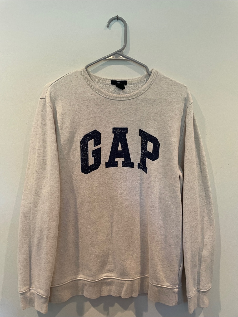 GAP Light white/grey Sweatshirt with Navy Logo